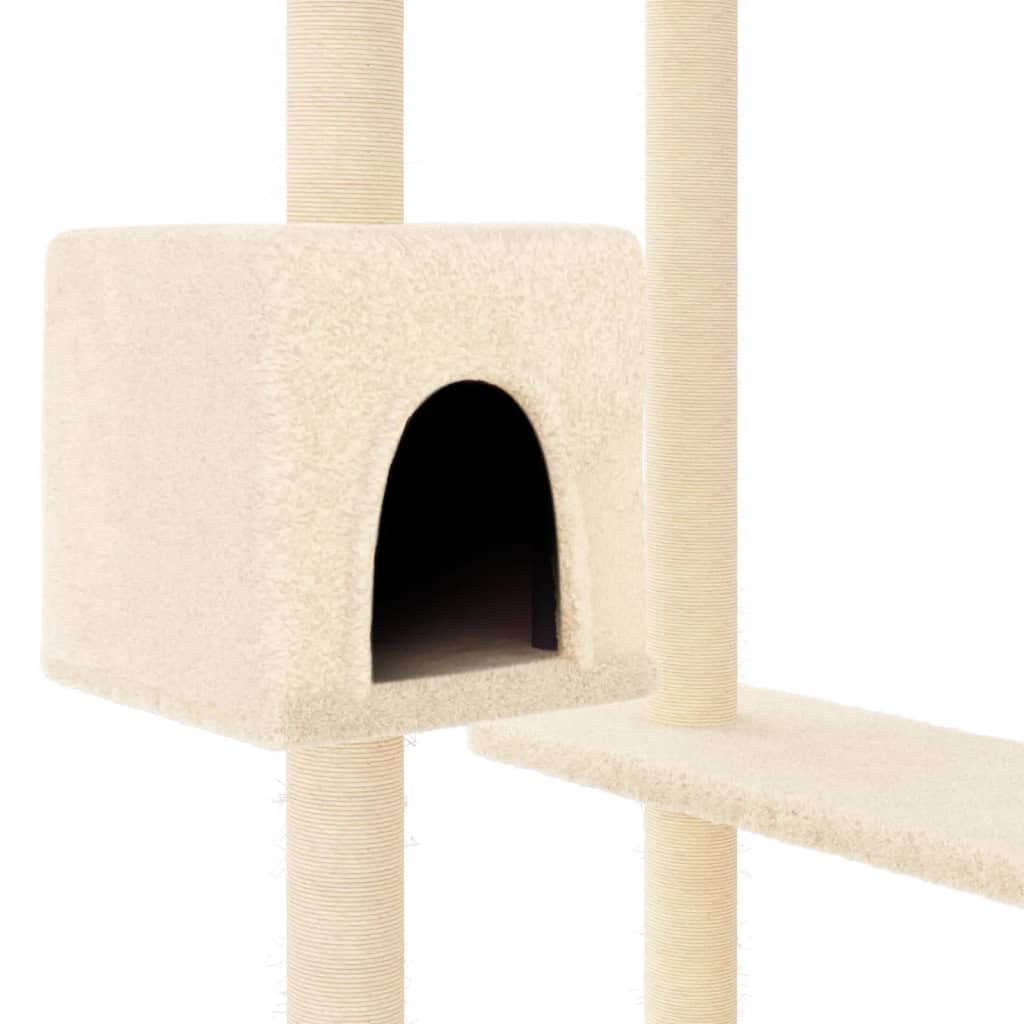 Kattenmeubel Met Krabpalen 82 Cm Crèmekleurig