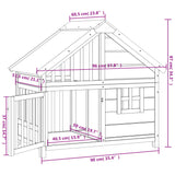 Hondenhok 96X60,5X87 Cm Massief Grenenhout Grijs