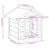 Hondenhok 65X65X61,5 Cm Massief Grenenhout Mokkakleurig