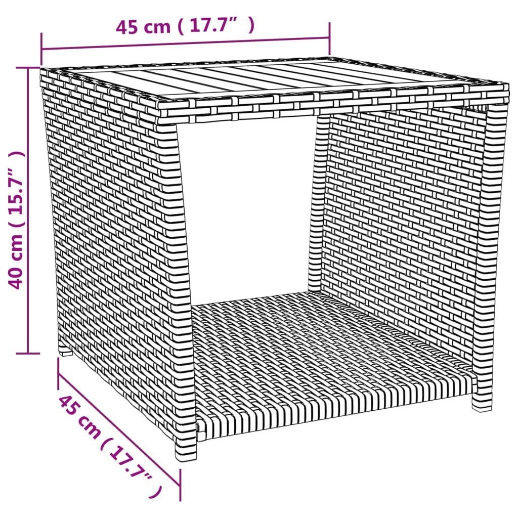 -Delige Loungeset Poly Rattan En