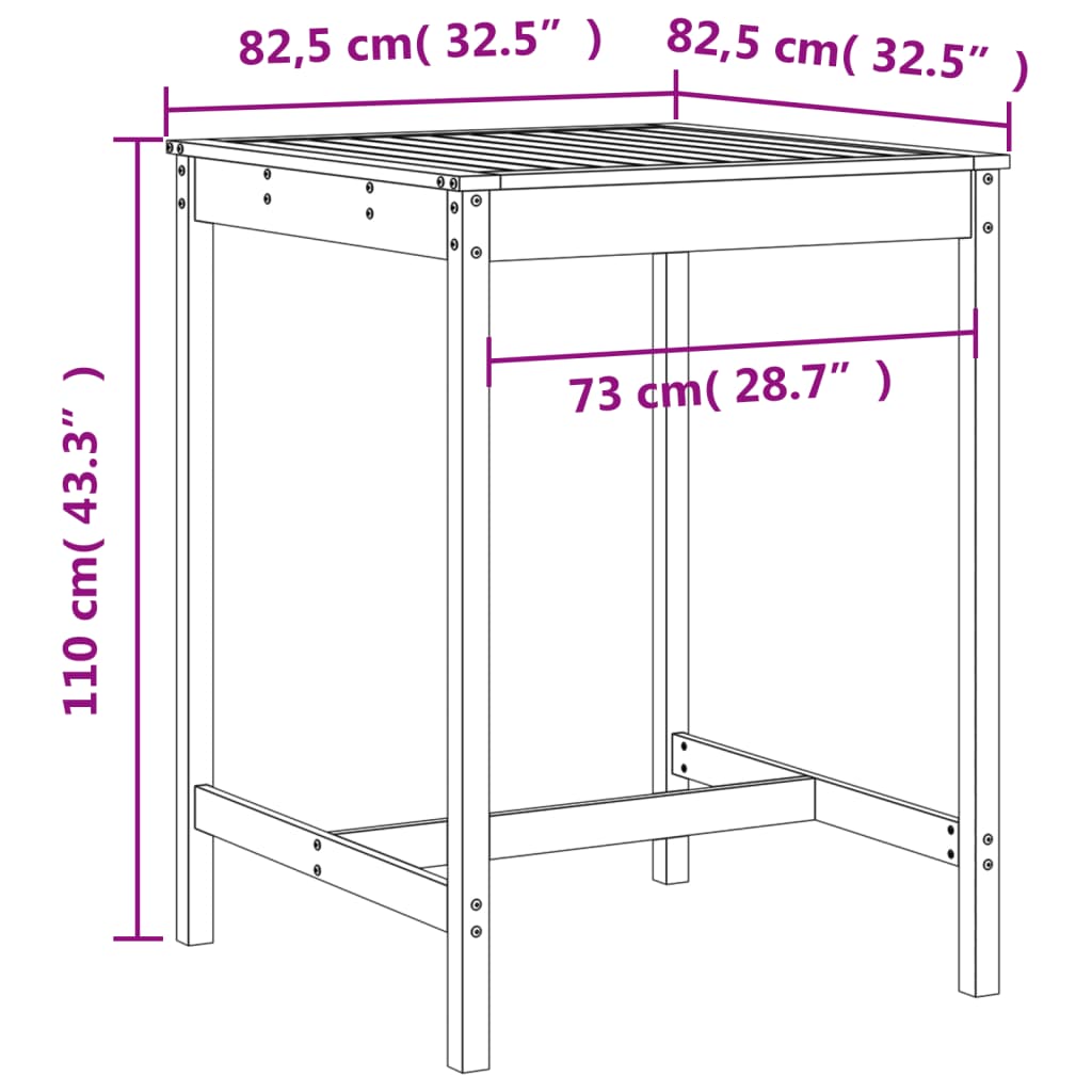 -Delige Barset Massief Grenenhout