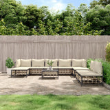 -Delige Loungeset Met Kussens Poly Rattan Antracietkleurig