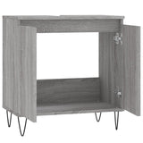 Badkamerkast 58X33X60 Cm Bewerkt Hout Grijs Sonoma Eikenkleurig