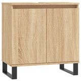 Badkamerkast 58X33X60 Cm Bewerkt Hout Sonoma Eikenkleurig