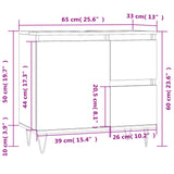 Badkamerkast 65X33X60 Cm Bewerkt Hout Wit