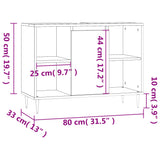 Badkamerkast 80X33X60 Cm Bewerkt Hout Betongrijs