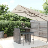 -Delige Tuinbarset Met Kussens Poly Rattan