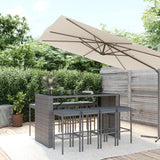 -Delige Tuinbarset Met Kussens Poly Rattan