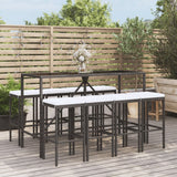 -Delige Tuinbarset Met Kussens Poly Rattan