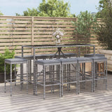 -Delige Tuinbarset Met Kussens Poly Rattan