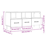 Tv-Meubel 02X36X50 Cm Bewerkt Hout Kleurig