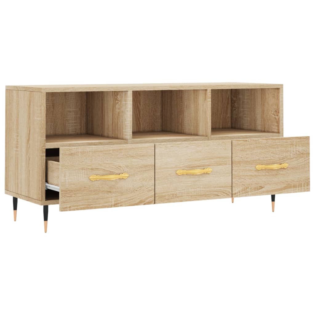 Tv-Meubel 02X36X50 Cm Bewerkt Hout Kleurig