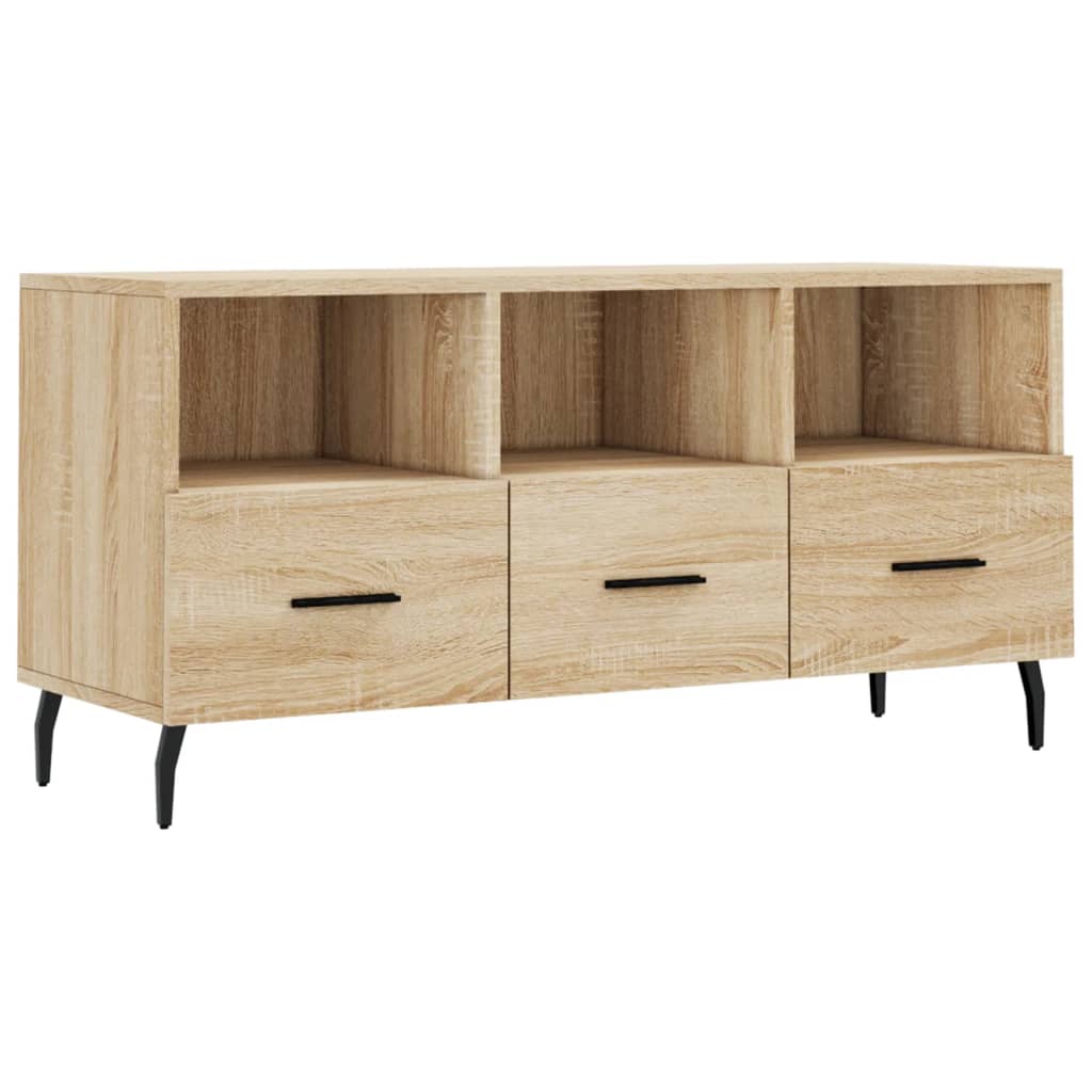 Tv-Meubel 02X36X50 Cm Bewerkt Hout Kleurig