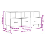 Tv-Meubel 02X36X50 Cm Bewerkt Hout Kleurig