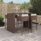 -Delige Tuinbarset Met Kussens Poly Rattan