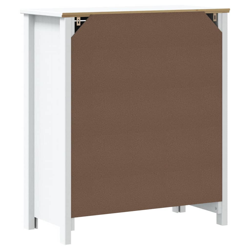 Badkamerkast Berg 69,5X34X80 Cm Massief Grenenhout Wit