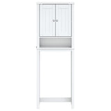 Toiletmeubel Berg 60X27X164,5 Cm Massief Hout Wit